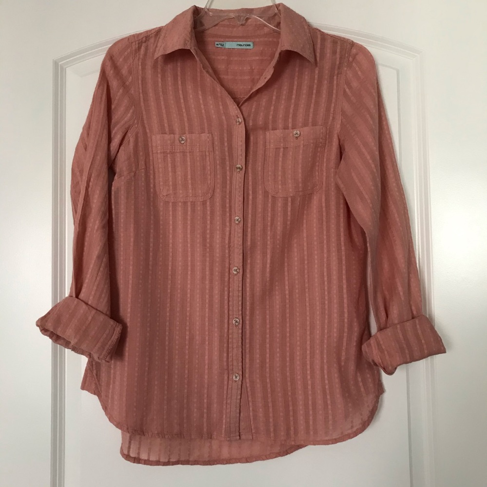 Maurices Pink Button Up Size XS